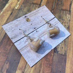 Beer Mug Dangle Earrings